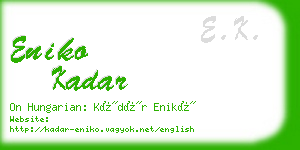 eniko kadar business card